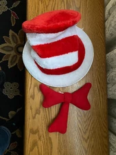 Costumes USA Dr. Seuss Cat in the Hat Top Hat for Kids, Halloween Plus Bow Tie