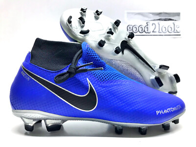 NIKE PHANTOM VSN PRO DF FG ACC SOCCER CLEAT RACER BLUE SIZE MEN 8.5 [AO3266-400]
