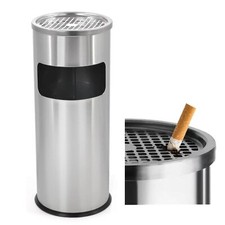 Metal Steel Cigarette Ashtray Bin Free Standing Litter Outdoor Dustbin 30L Large