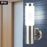 AußEn Wandlampe Edelstahl Wandstrahler Fassadenleuchte Hauswandleuchte Silber