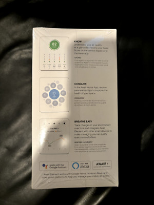 Awair Element Indoor Wi-Fi Air Quality Monitor - White (AQM8002A) BRAND NEW SEAL
