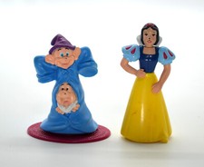 1992 Snow White McDonald's Toy Dopey with Sneezy 3-1/2" Tall Lot 2 C-8