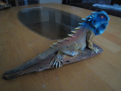 Leguan auf Teak Holz Wurzel "Sehr schönes Dekostück" Handarbeit Nr.8 | eBay