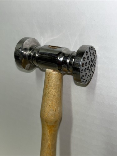 DOT & LINE HAMMER TEXTURING Textured Circle Metal Forming Former 10-1/2" Length - Picture 4 of 8
