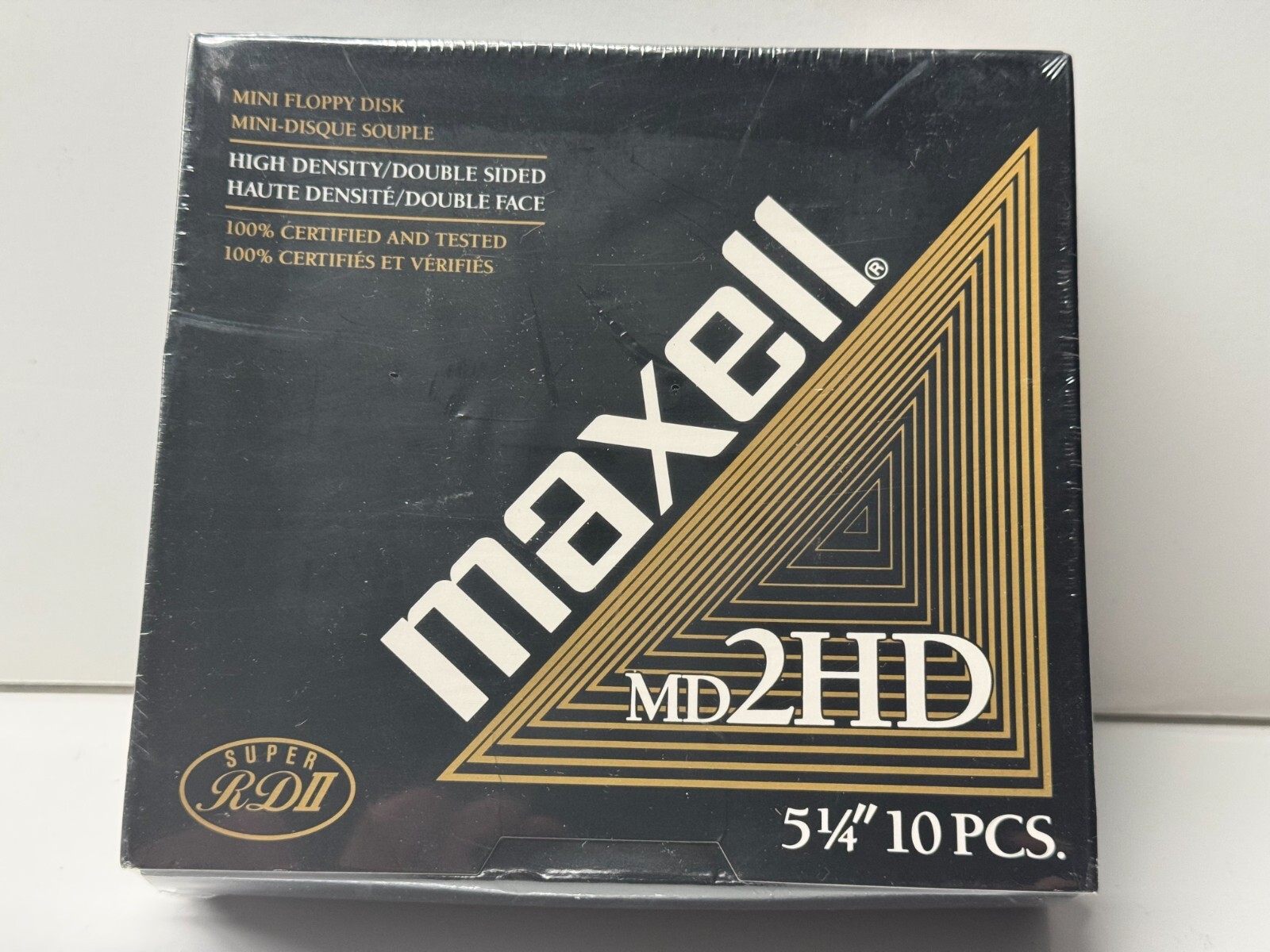 Vintage Maxell 5 1/4 Floppy Disks Double Sided HD 10-Pack MD2HD-image