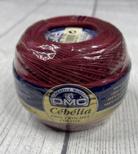 DMC Cebelia Combed Cotton Crochet Thread 50g Ball, Colour 816 Garnet New