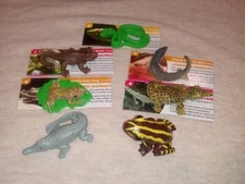 Yowie Animals Lot Of 7 Lizards Frogs And Snakes Beautiful Condition