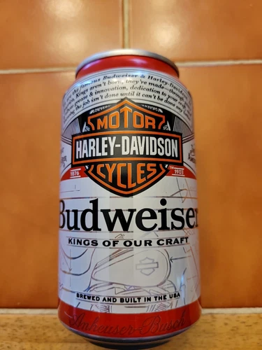 Budweiser Harley Davidson 120th Anniversary Limited Edition 12oz Beer Can