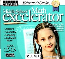 Middle School Math Excelerator Pc New XP Algebra Geometry by College Professors