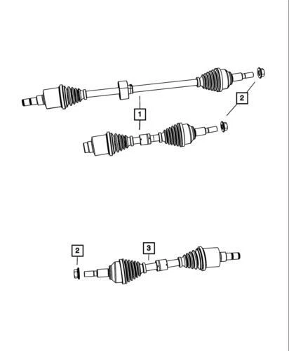 Genuine Mopar 2007-2019 Chrysler Sebring Drive Shaft Front Right 5273546AF - Image 2 of 2