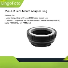 M42-LM Lens Mount Adapter for M42 Screw Lens to for Leica M LM Camera M240 M10