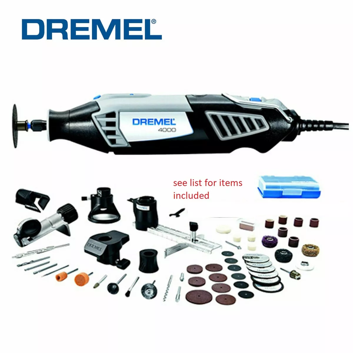 Dremel 4000 DR RT Variable Speed Rotary Multi Tool Accessory Kit