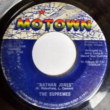 The Supremes Nathan Jones / Happy Is A Bumpy Road 7'' 45 Motown M 1182