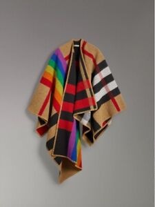 Burberry Rainbow Cashmere Wool Cape Nwt Pride Collection Lgbtq Ebay