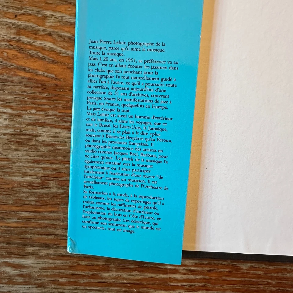 Du Jazz Plein Les Yeux by Jean Pierre Leloir French Text 1983 Photobook Rare VG- - Image 2 of 4