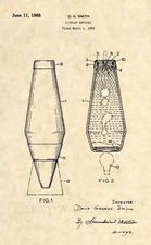 Official Lava Lamp US Patent Art Print- Vintage Antique 1968 Hippie 60s 420 425