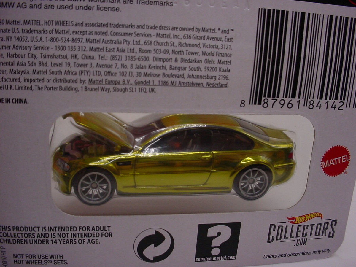 2020 RLC Exclusive Hot Wheels 2006 BMW M3 E46 ∞Phoenix Yellow
