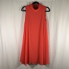 Vince Camuto Knee Length Dress Women's 4 Pink Zip Back Sleeveless