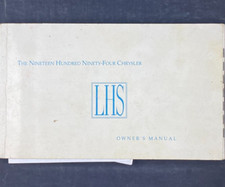 1994 94 Chrysler Lhs Owners Manual Sedan Auto Car 1994 94 Chrysler Lhs Owners Manual Sedan Auto Car