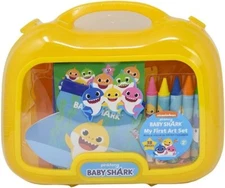 Pinkfong Baby Shark My First Art Set With 38 Pieces In Portable Yellow Case