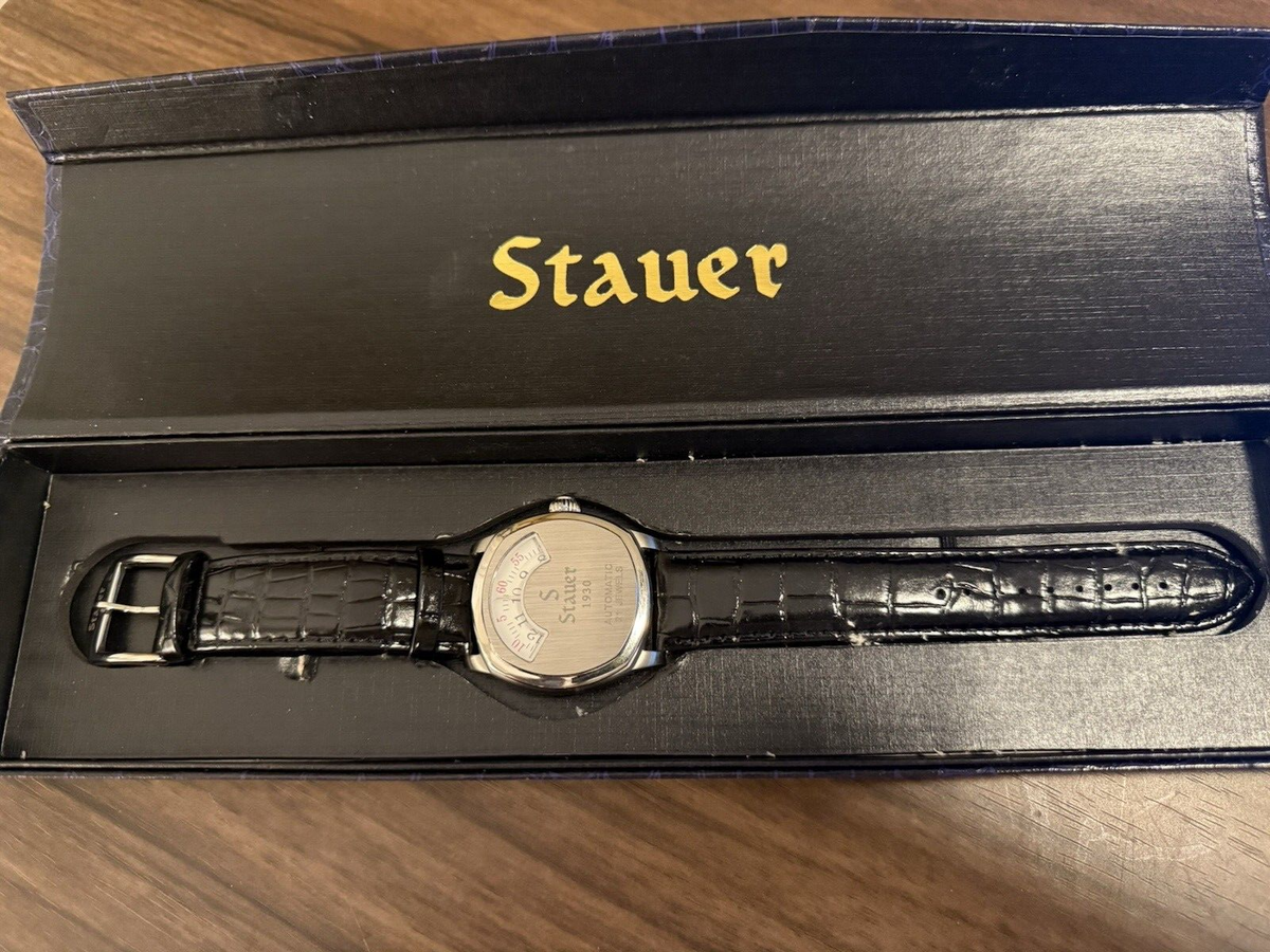 STAUER 1930 DASHTRONIC AUTOMATIC 21 JEWEL JUMP DIAL WRIST WATCH