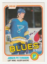 Jorgen Pettersson RC - St. Louis Blues (Hockey Card) 1981-82 O-Pee-Chee # 296 VG