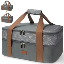 Expandable Casserole Carrier Bag - Double Decker Food Bag, Insulated Casserol...