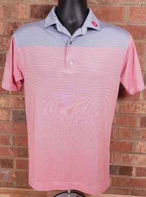 FootJoy End-On-End Block Lisle Golf Polo PowersCourt Golf Small Athletic Fit 