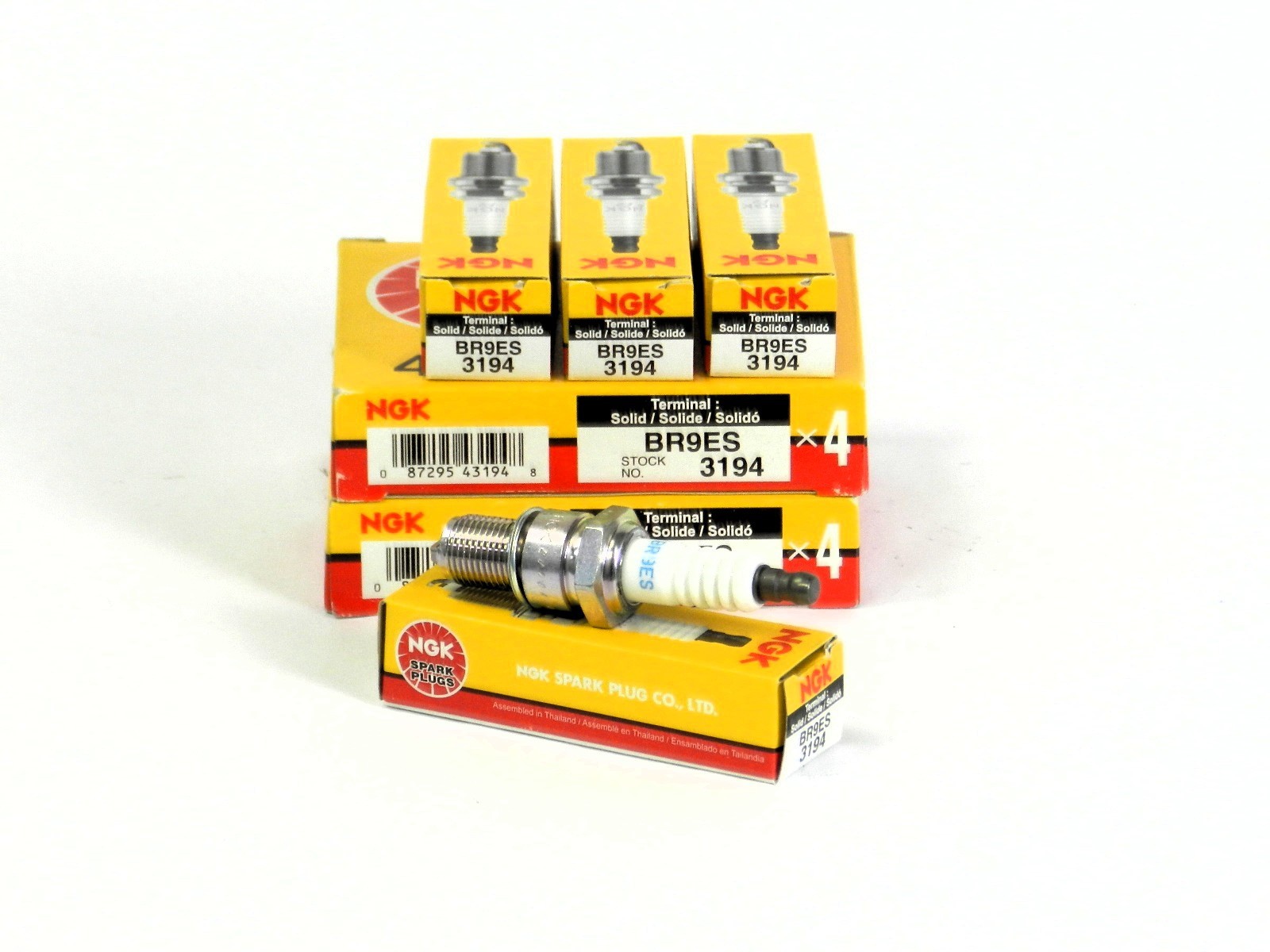 Set of 12 Genuine NGK 3194 Resistor Spark Plug BR9ES Solid Tip