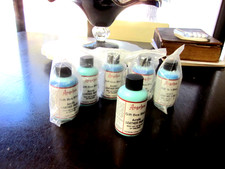 Qty 5 Blue Leather Paints 4 Fl Oz Water Based Non Toxic For Boots Shoes Bags/ 2