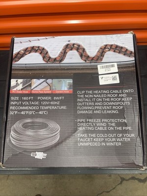 Brand New Sealed Self Regulating Heating Cable 160 Ft. 8W/Ft 120V