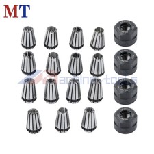 19pc ER11 Precision Collet Set for Mini CNC Mill Lathe M14 Thread Nuts