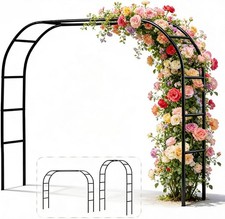 Garden Arch Trellis Outdoor Metal Arbor Arched For Climbing Vines Plant Wedding