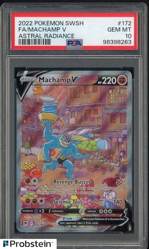 2022 Pokemon SWSH Astral Radiance #172 FA/Machamp V PSA 10 GEM MINT