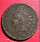 1875 US Indian Head Cent! Lower Mintage! Very Fine! Nice! Old US Coin!