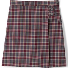 Lands' End School Uniform Custom Girls 12 Plaid Aline Skirt Below the Knee