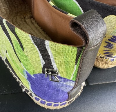 Ralph Lauren Purple Label Linen Floral Print Bosworth Men\'s Espadrilles Slip Ons Ralph Lauren Purple Label Men main image 2