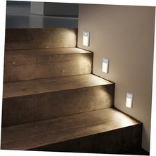 Motion Sensor Step Night Light, Rechargeable Battery 2.68in-6pack Silver