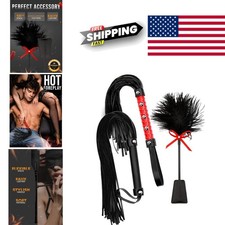 18 Inch Genuine Leather Riding Crop Whip Red with Non Slip Handle for Equestrian