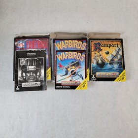 Atari Lynx No Games Boxes Lot of 3 NFL Football, Rampart, Warbirds