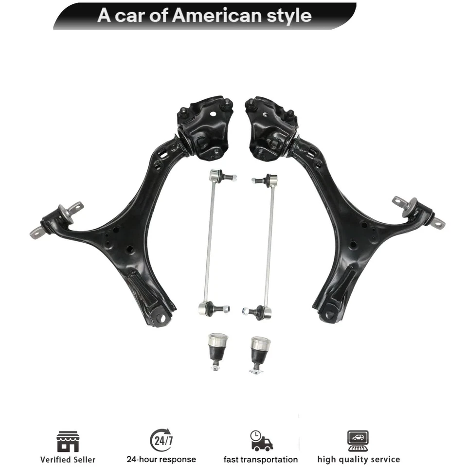 6x Front Lower Control Arm Ball Joints Sway Bars Fits 2013 14-2017 Honda Accord Foto 3 de 4