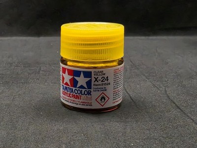 Tamiya X-24 Clear Yellow Acrylic Paint 10ml Mini Bottle 81524