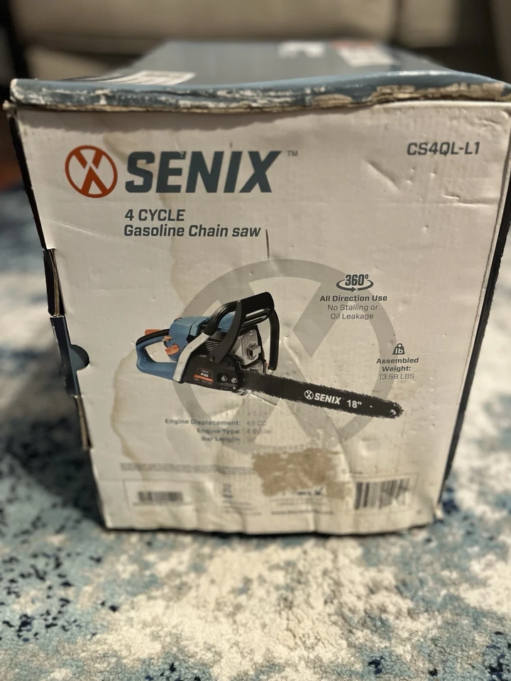 Senix 4 Cycle 18 In. 49cc Gas Gas Chainsaw CS4QL-L1 SENIX NEW IN BOX! - Image 3 of 4