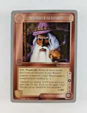 Wizard Uncloaked - Middle Earth CCG card 1998 ICE MECCG Silver Grey Border
