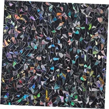  Totalout Window Privacy Film Static Cling, Decorative 23.6 x 78.7 Inch Black