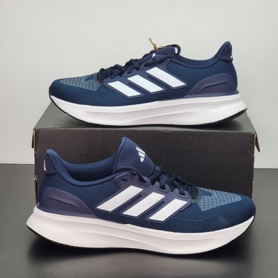 Adidas UltraRun 5 Men's Size 9.5 Athletic Shoes Navy Blue White Running Sneakers