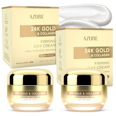 24K Gold & Collagen Face 1.69 Fl Oz (Pack of 2), &