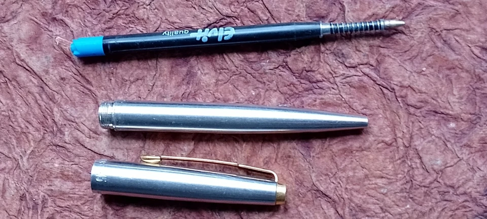 PARKER 45 СДЕЛАНО В ВЕЛИКОБРИТАНИИ СТАЛИ И ЗОЛОТОЙ ТОН ШАРИКОВАЯ РУЧКА (IT) - Изображение 4 из 4