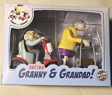 New Wind Up Racing Granny Grandad Gag Gift Toy