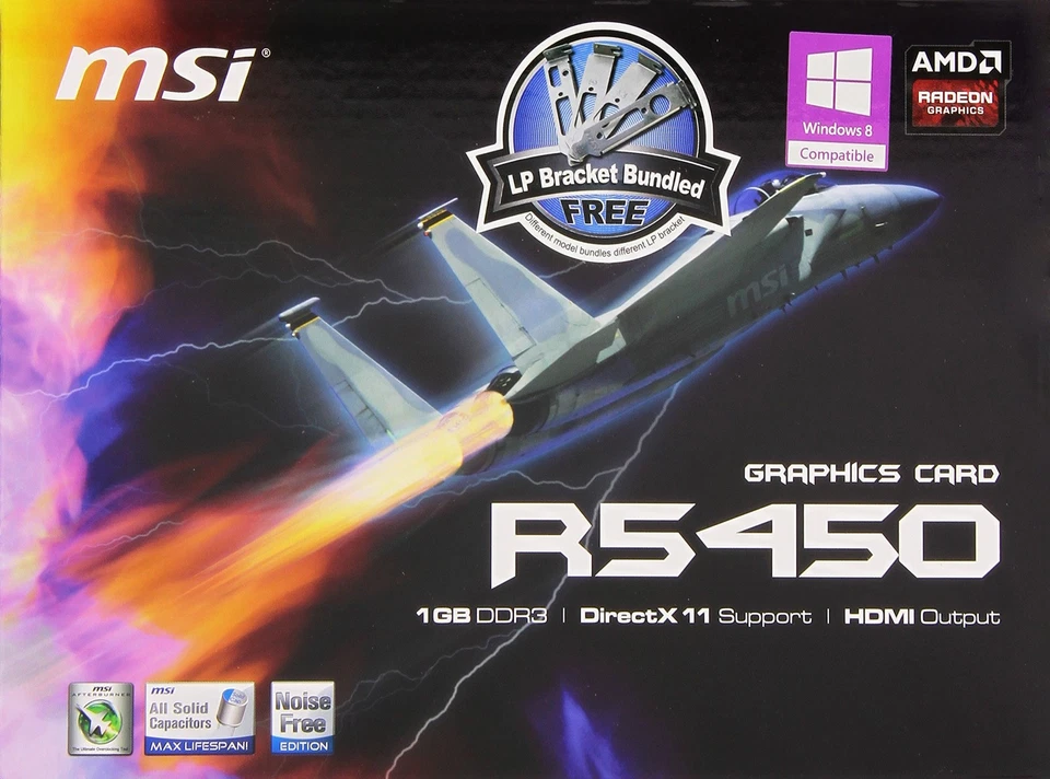 MSI R5450-MD1GD3H/LP Carte graphique AMD 5450 1Go DDR3 650MHz PCI-Express 16x - Image 2 of 2